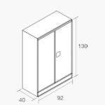 dosya dolabı çizimi çolakoğlu 130 LUK